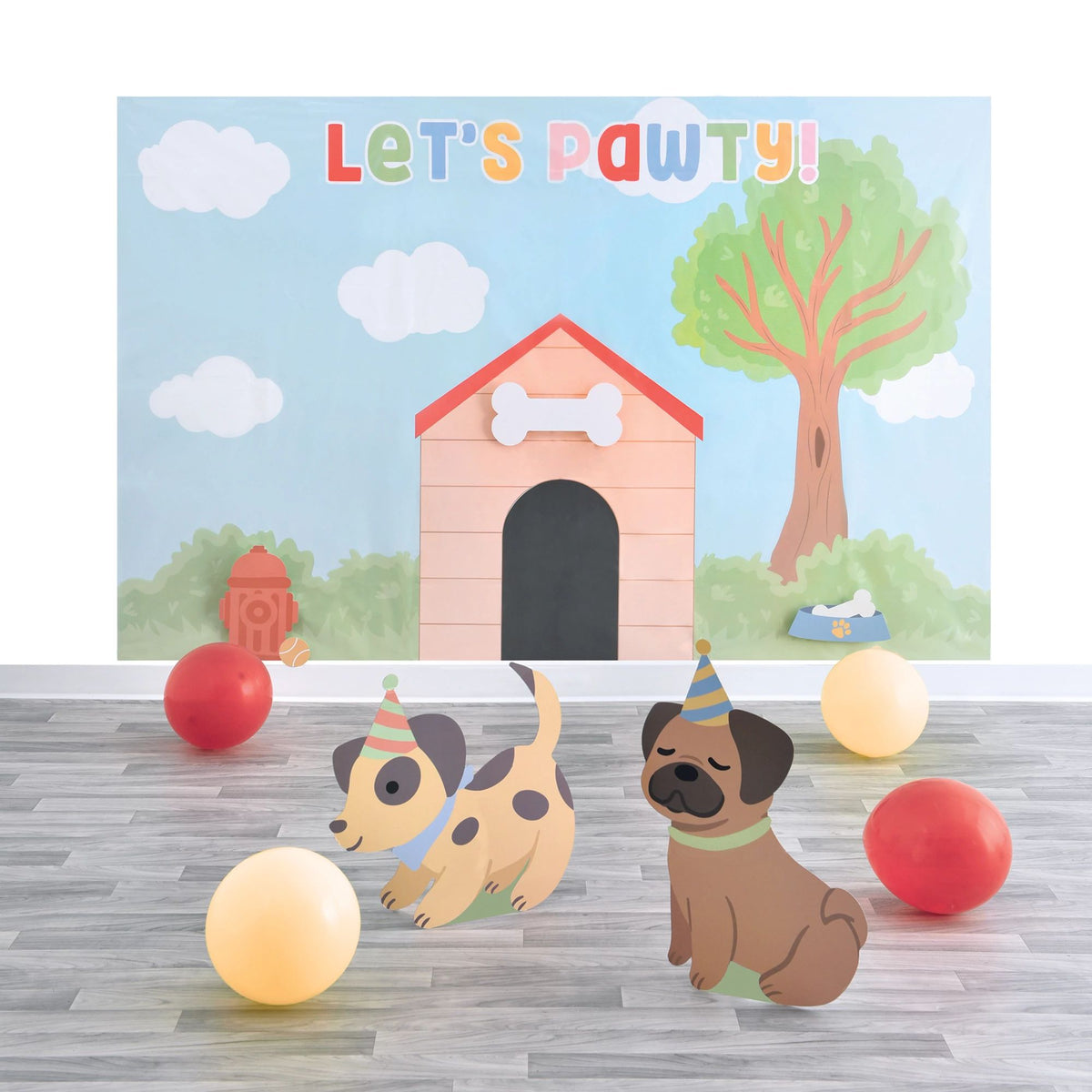 Let's Pawty Dog-Themed Scene Setter Kit - Pack of 2