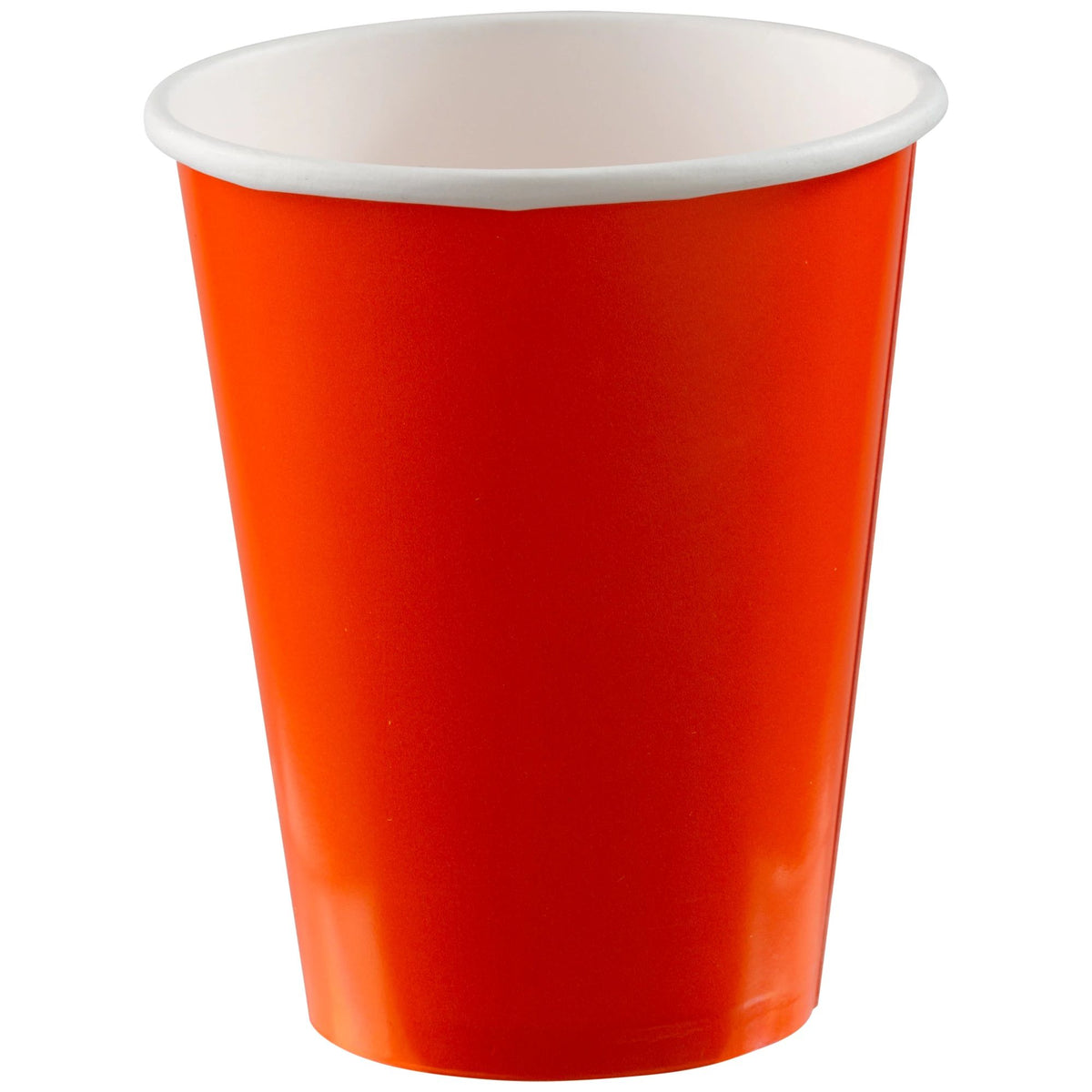 Vibrant Orange 12oz Paper Cups - 20-ct - Case of 12