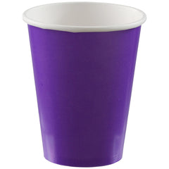 Purple Paper Disposable Cups, 12-ounce, 40-ct - Pack of 6