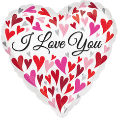 Heartfelt I Love You 18-Inch Foil Balloon - Pack of 10