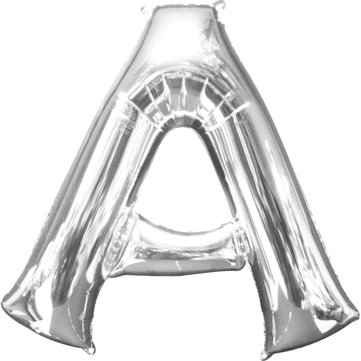 Silver Letter A Foil Balloon - Metallic Mylar Decoration - Pack of 5