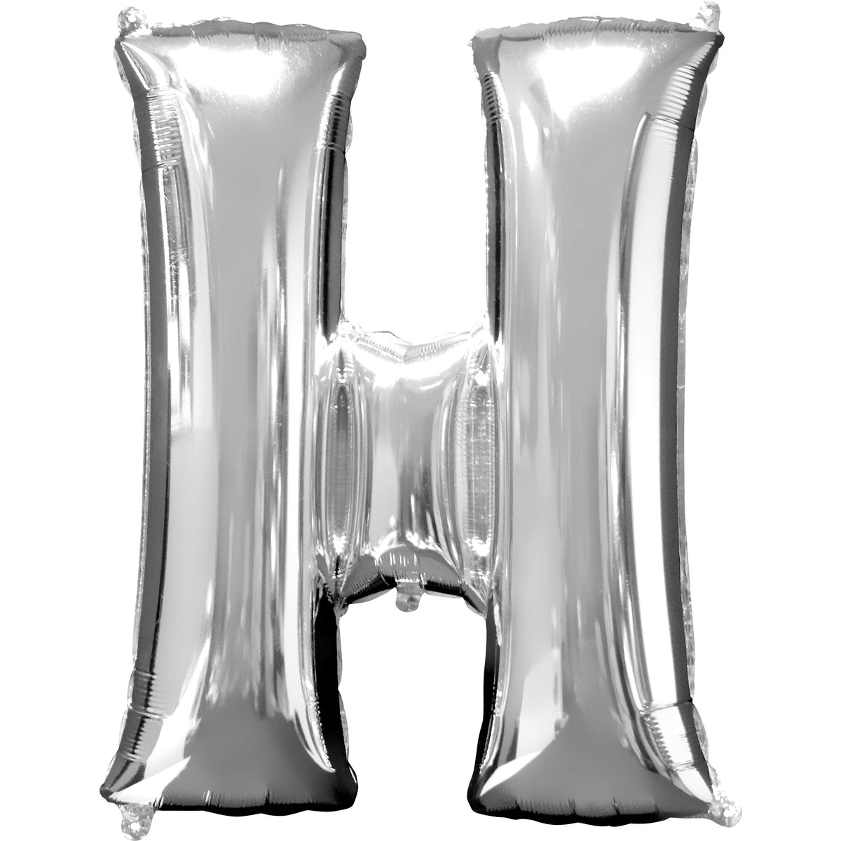 Silver Foil SuperShape Letter H Balloon - Pack of 5