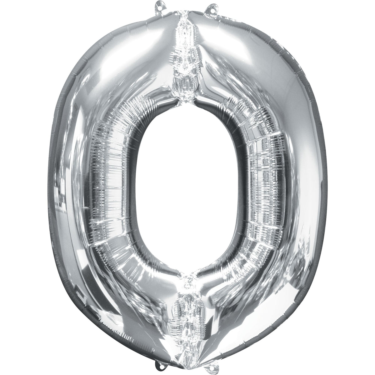 Silver Foil Letter O Balloon - Metallic Super Shape - Pack of 5