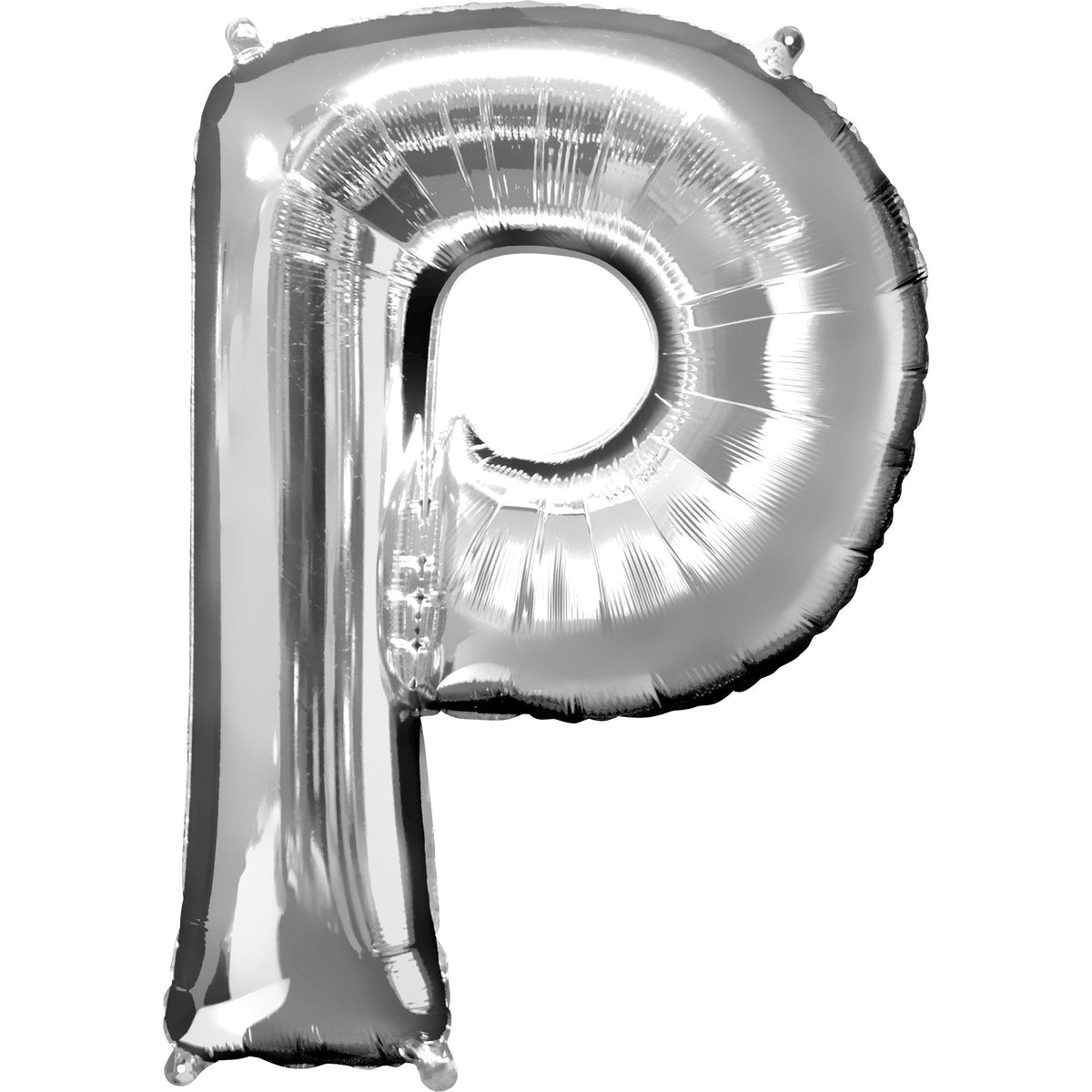 Silver Foil Letter P Balloon - Metallic Party Decor - Case of 40