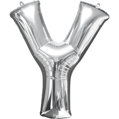 Silver Foil Letter 'Y' Balloon - Case of 40
