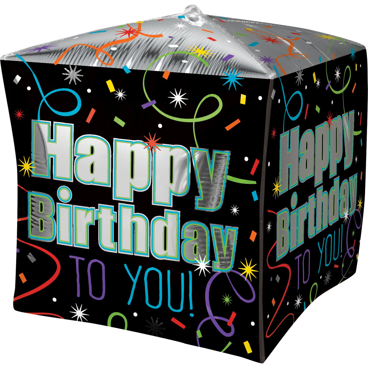 Brilliant Happy Birthday Cube Foil Balloon - Pack of 5