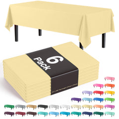 Premium Light Yellow Table Cover | 6 Pack