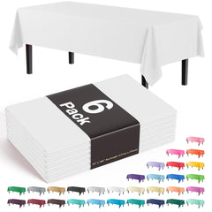 Premium White Table Cover | 6 Pack