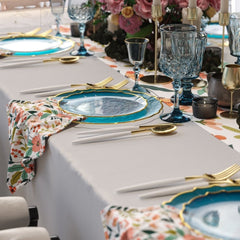 Peacock/Gold Petal Plates Combo Pack | 40/40