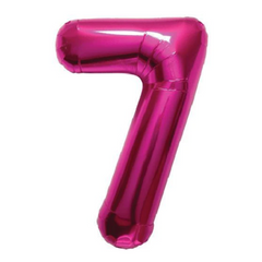 34 In. Mylar Pink Number 7