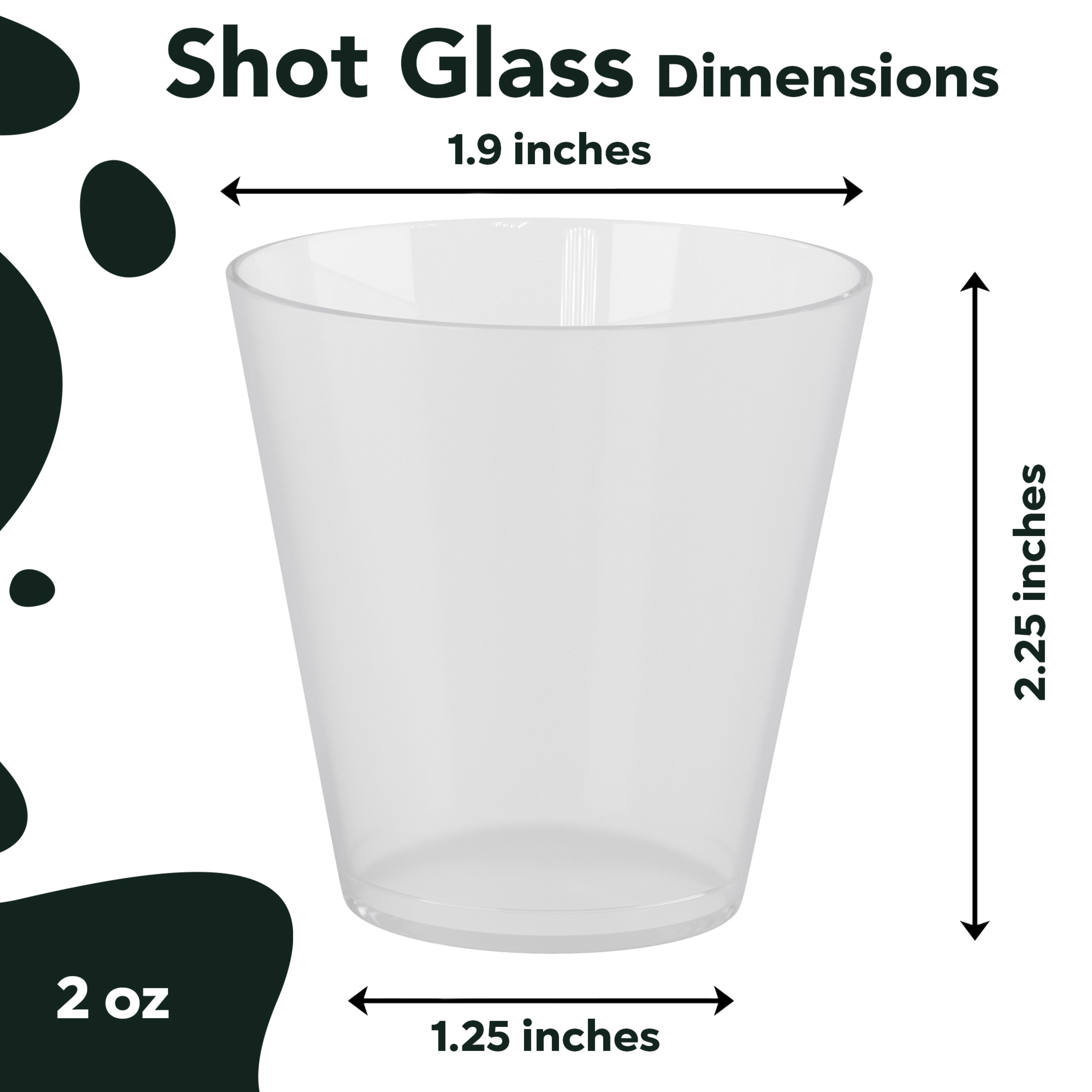 2 Oz. White Pearl Plastic Shot Glasses | 2500 Count