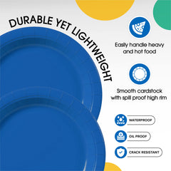 7 In. Dark Blue Paper Plates | 500 Count