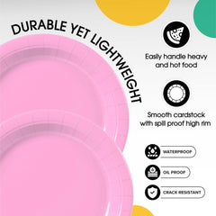 7 In. Pink Paper Plates | 100 Count