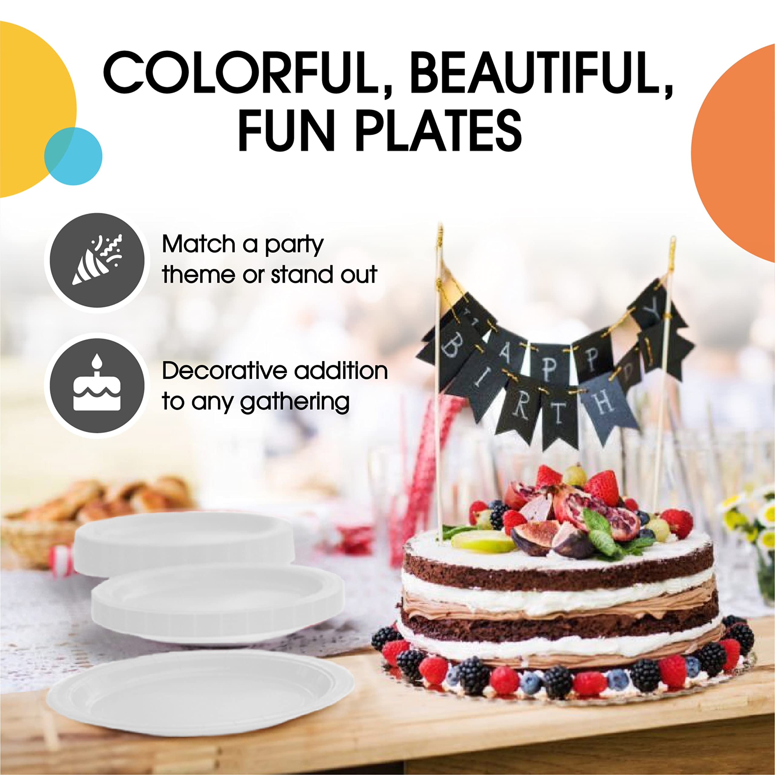 7 In. White Paper Plates | 500 Count