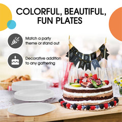 7 In. White Paper Plates | 100 Count