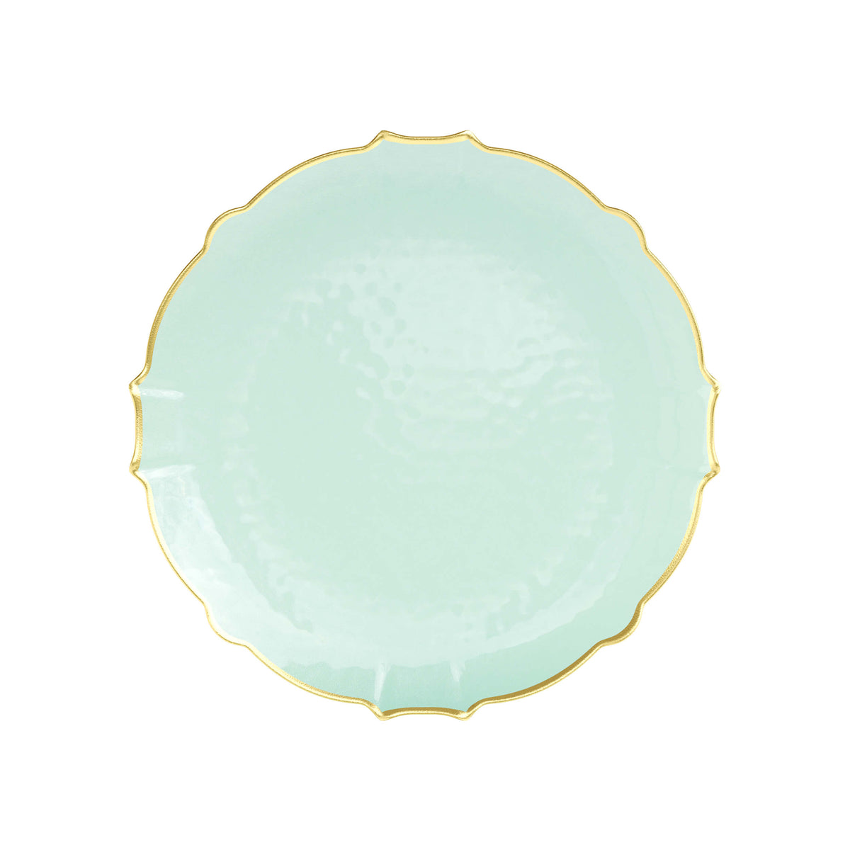 7.5 In. Mint/Gold Petal Plates | 120 Count