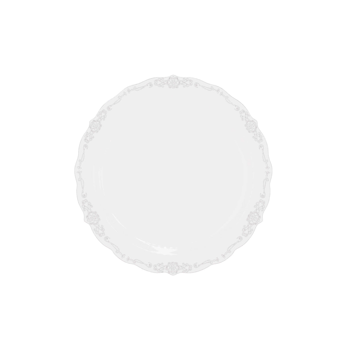 7.5 In. Clear Victorian Design Plates | 40 Count