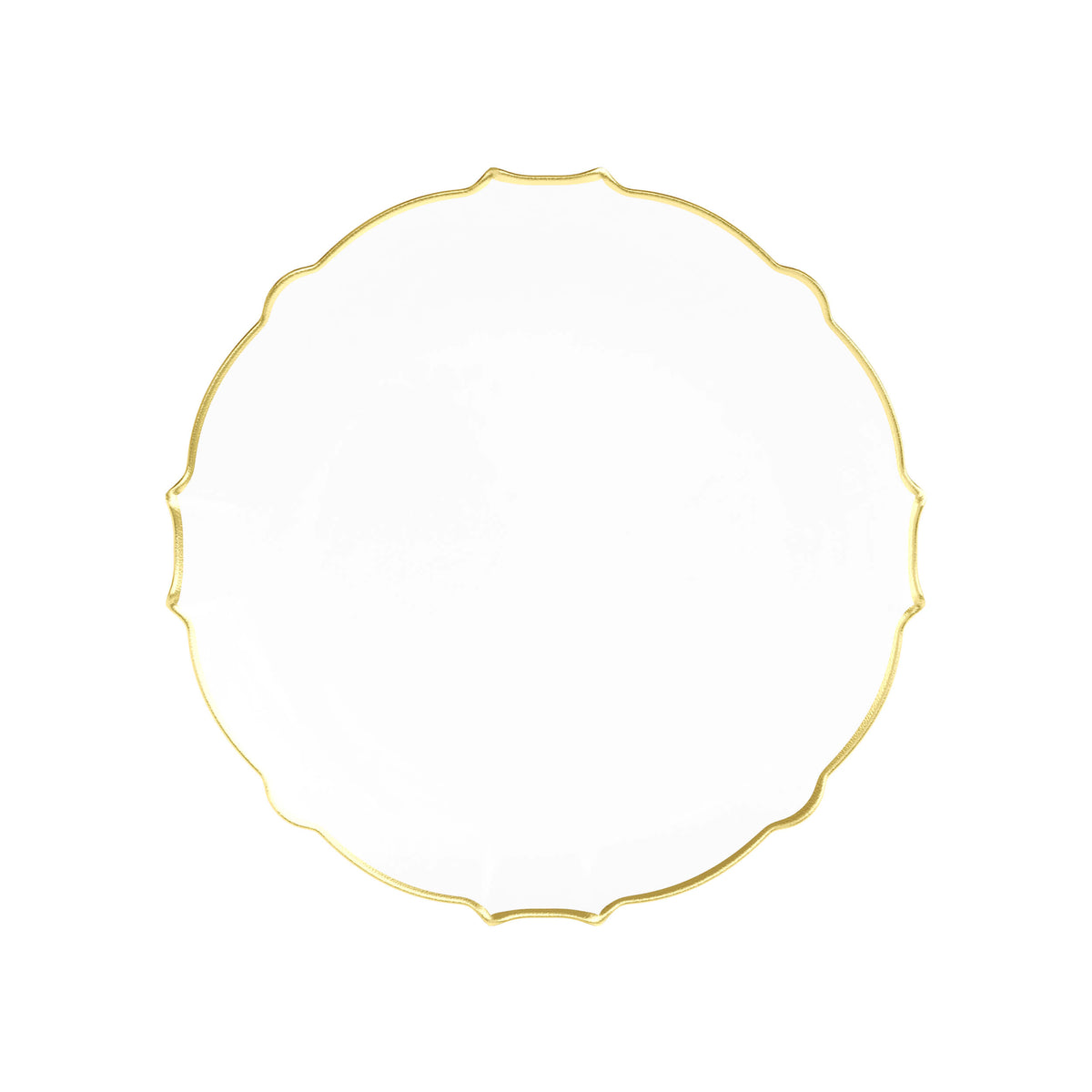 7.5 In. Clear/Gold Petal Plates | 120 Count