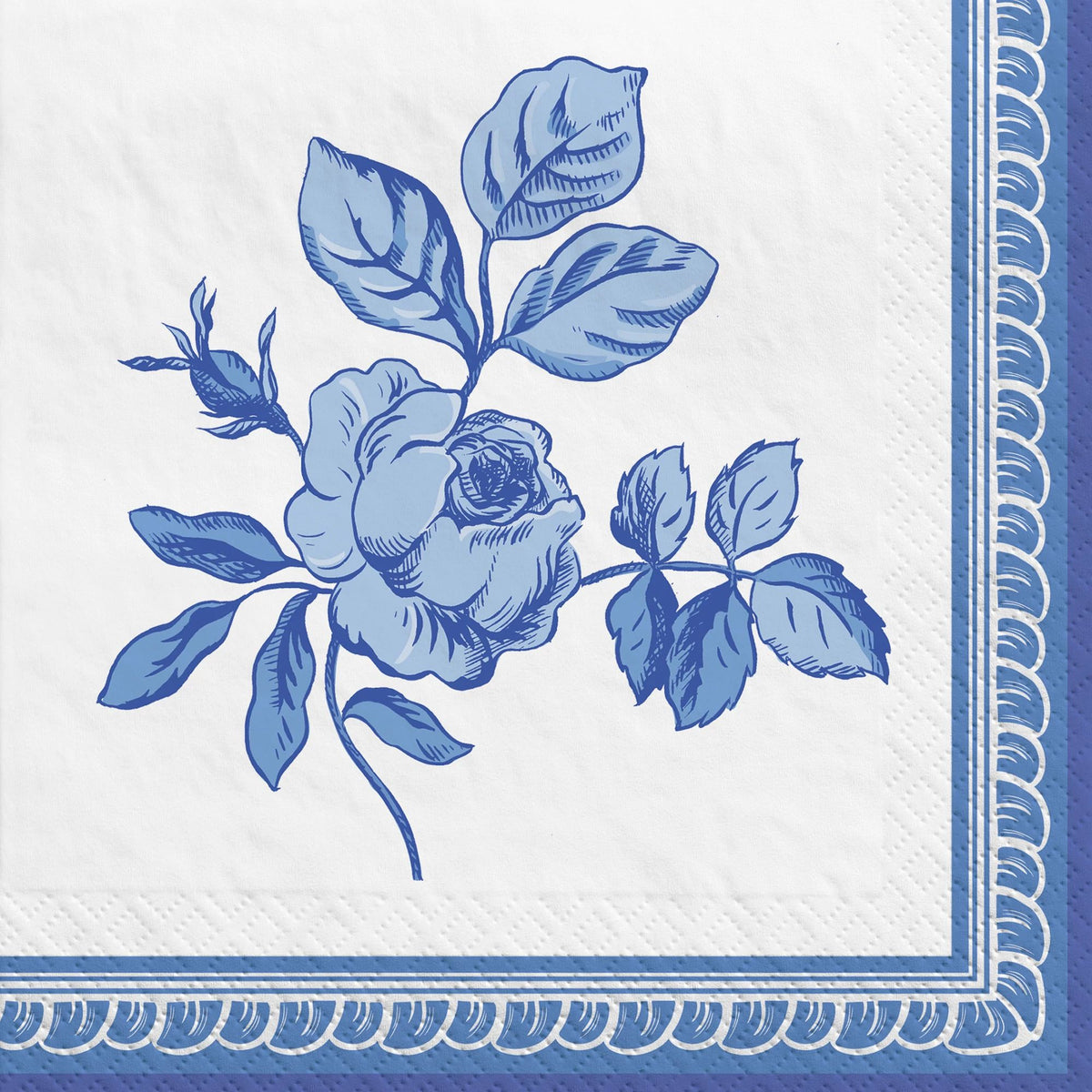 Blue Regency Floral Lunch Napkins, 40-ct - Pack of 12