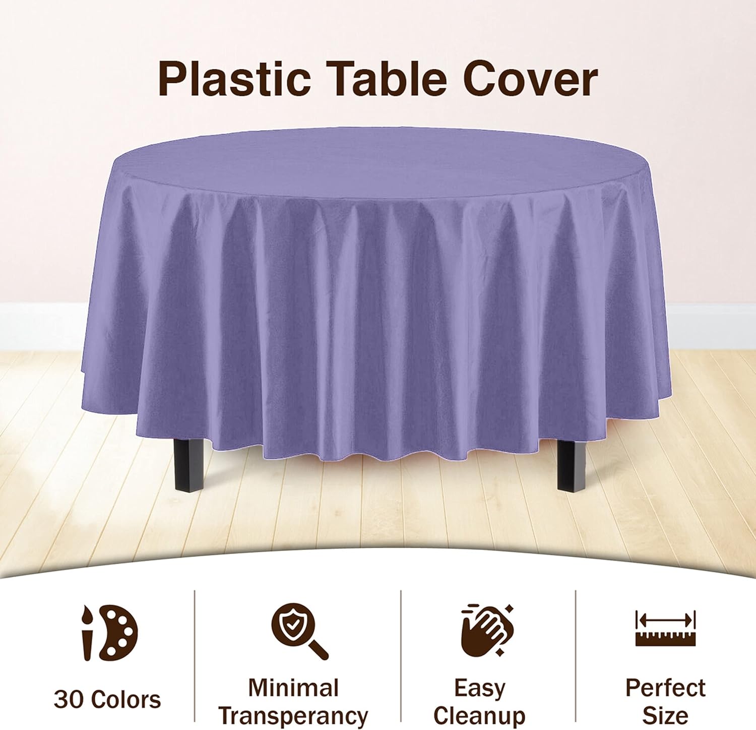 Round Lavender Table Cover | 12 Pack