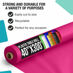 40 In. x 300 Ft. Cerise Table Roll