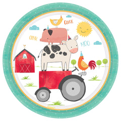 10.5-inch Friendly Farm Dinner Paper Plates, 18-ct - Pack of 6