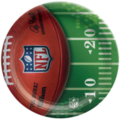 NFL Round Paper Dessert Plates, Brown/Green, 7-inch, 18-ct - Pack of 6