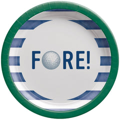 Golf Party 7-inch Round Paper Plates, 20-ct - Pack of 12