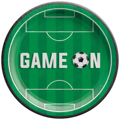 Soccer Game On Round Paper Plates, 7-inch, 20-ct - Case of 72