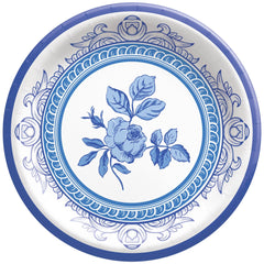 Blue Regency Floral Paper Plates - 6.75-inch Round, 20-ct - Pack of 6