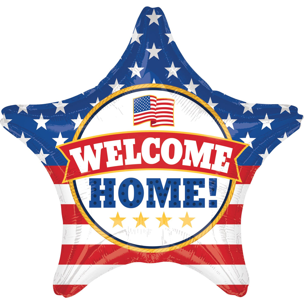 Giant Patriotic Welcome Home Star Balloon - Case of 50