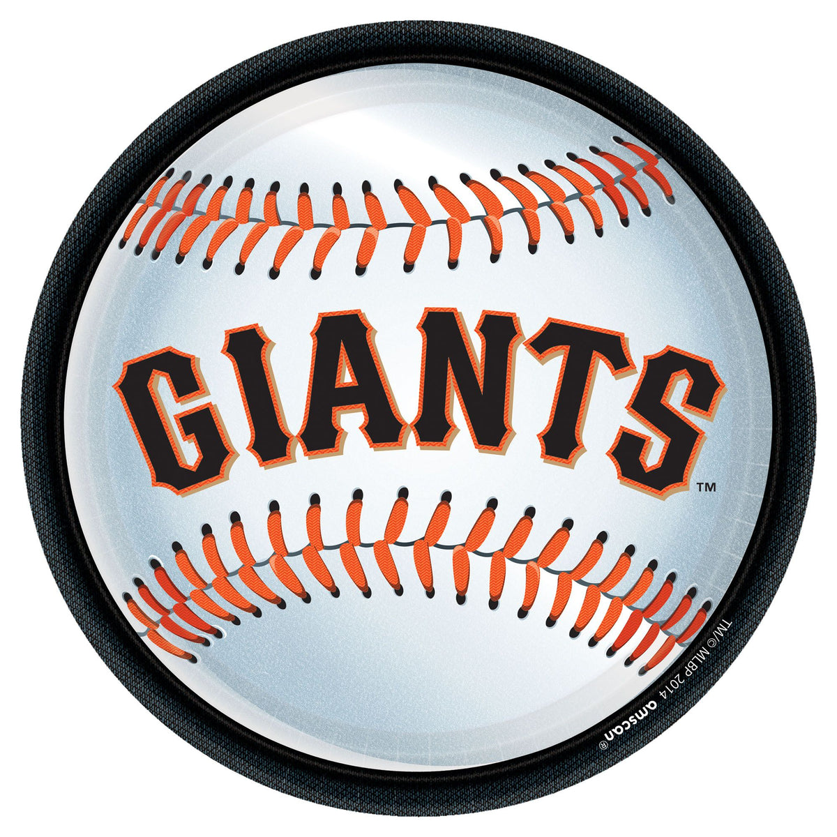 San Francisco Giants 9-inch Round Paper Plates, 18-ct - Pack of 12