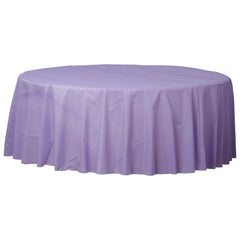Elegant Lavender Round Plastic Table Cover - Case of 72