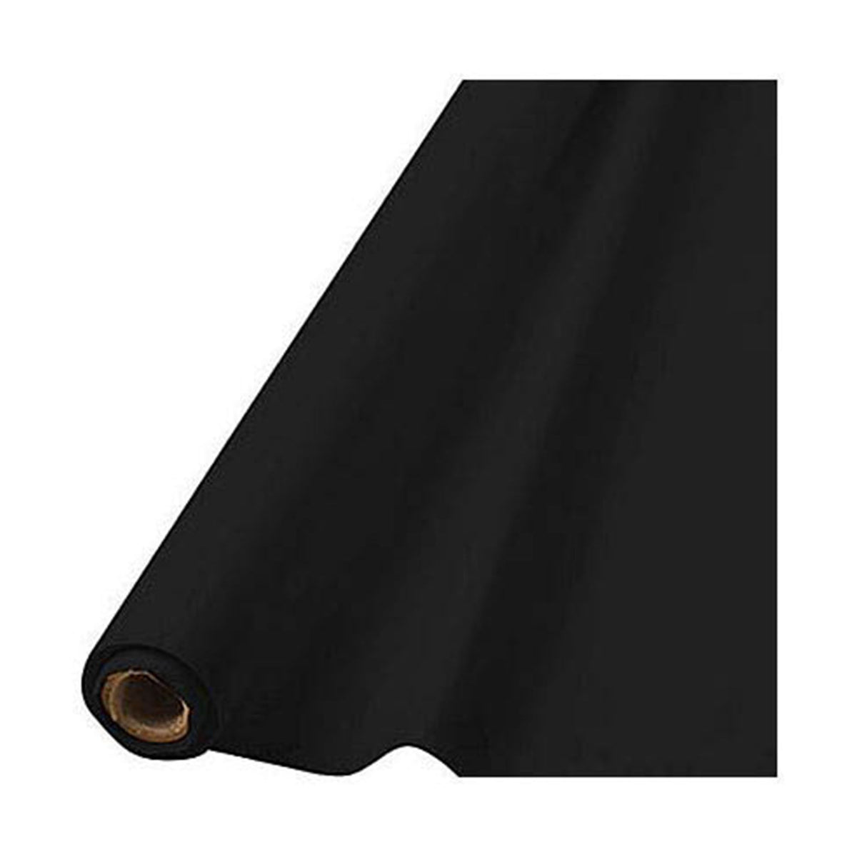 Jet Black Plastic Table Cover Roll - 40 x 100' - Case of 6