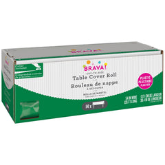 Plastic Table Cover Roll, Green, 54x126-ft, Slide Cutter - Case of 6