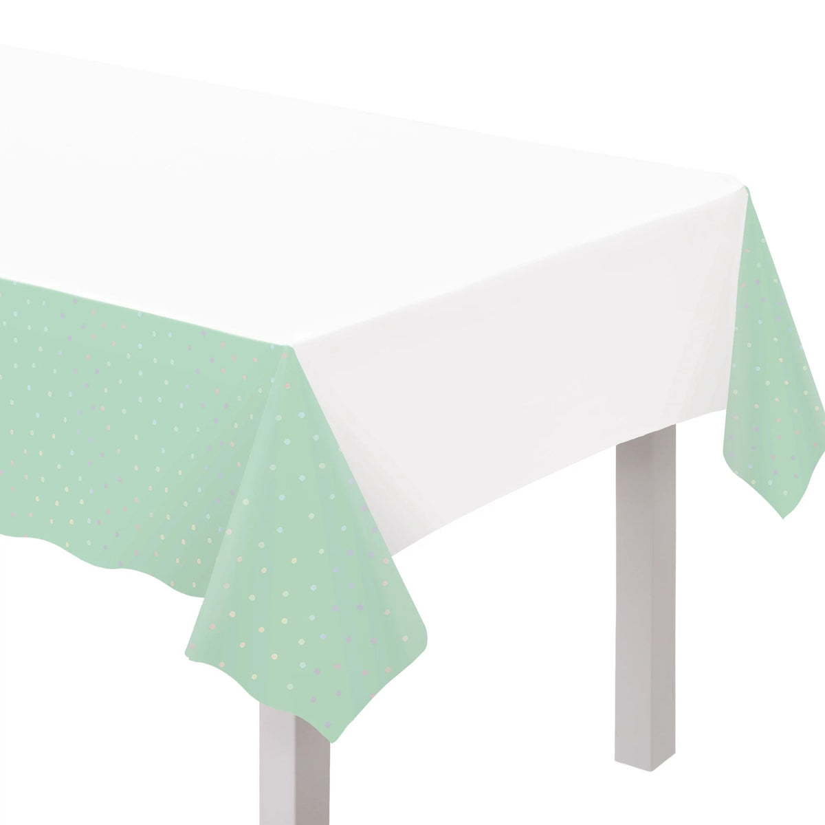 Shimmering Opalescent Plastic Table Cover - 54 x 102 Inches - Pack of 6