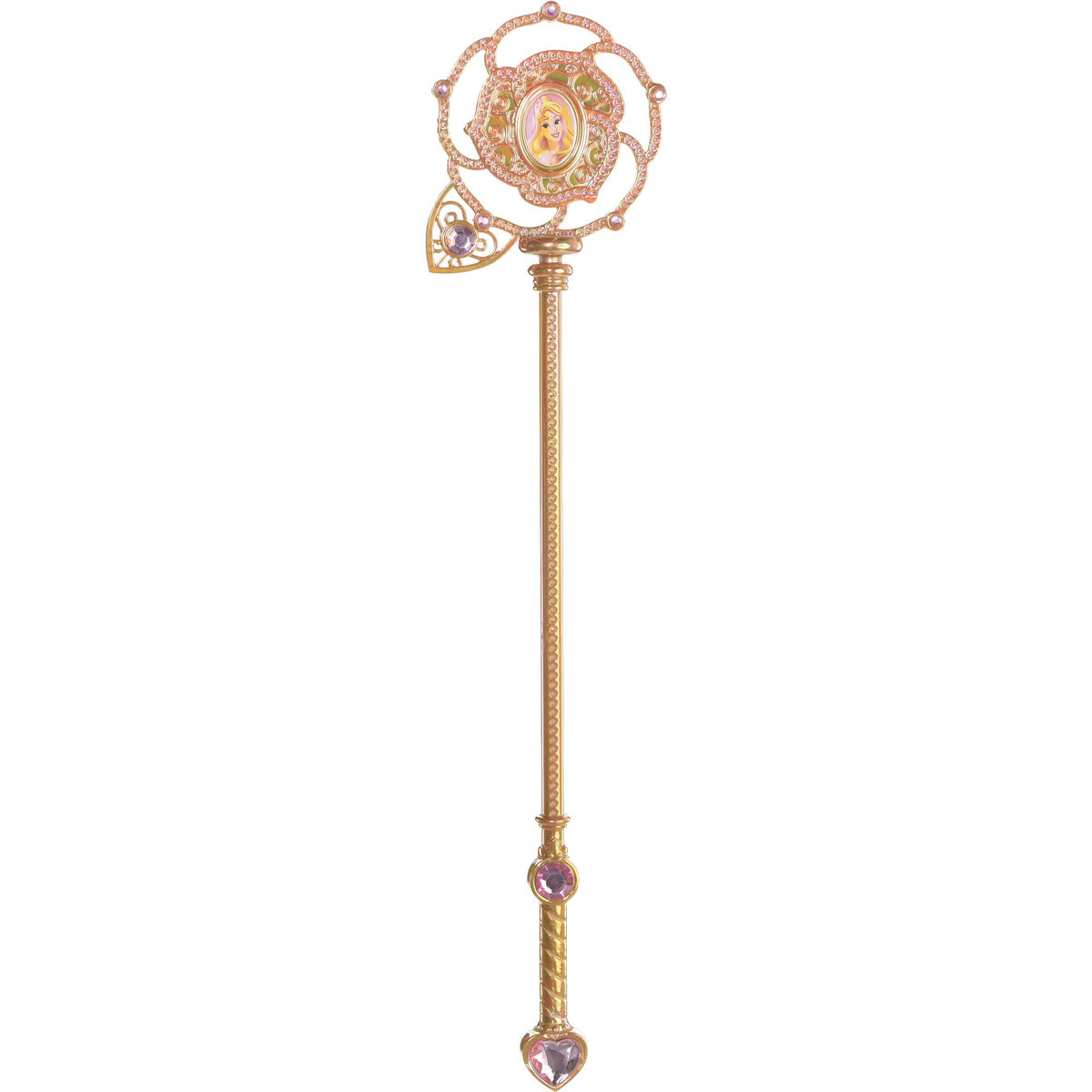 Sleeping Beauty Aurora Tiara, Wand Costume Accessories, Gold/Pink Kit - Pack of 2
