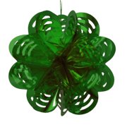 Green Foil Flower Decoration | 3 Count