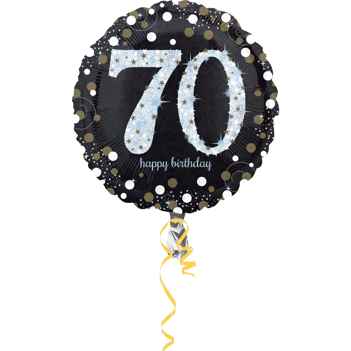 Sparkling 70th Birthday Foil Balloon - Case of 100