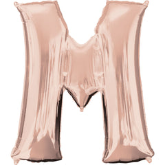 Rose Gold Letter M Foil Balloon - Case of 40