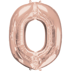 Rose Gold Letter O Foil Balloon - Case of 40