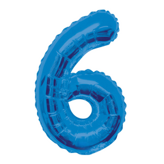 34 In. Mylar Blue Number 6