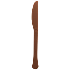 Heavyweight Brown Plastic Knives - Solid Color Collection, 20-pk - Case of 72