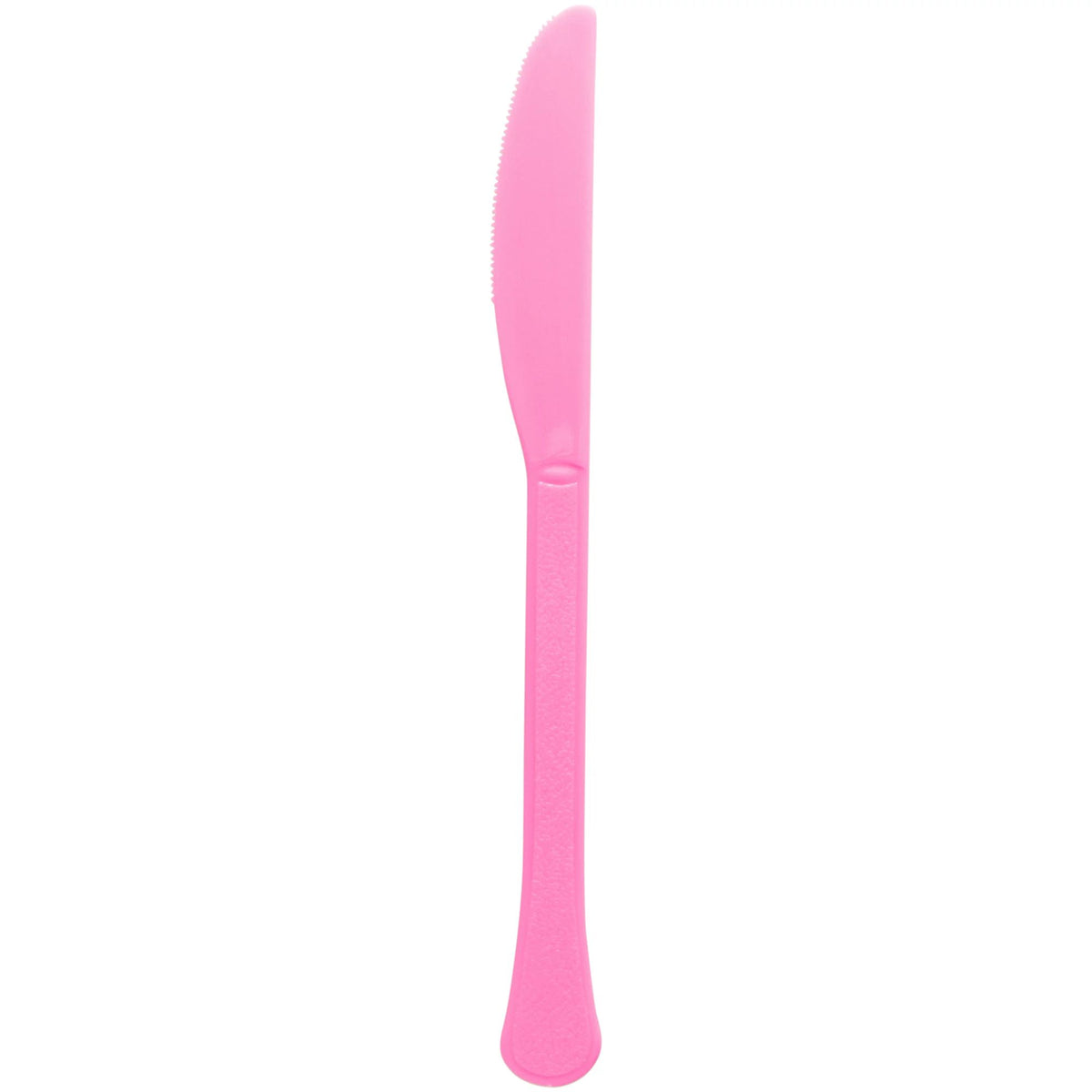 Bright Pink Heavyweight Plastic Knives - 50-ct - Pack of 6