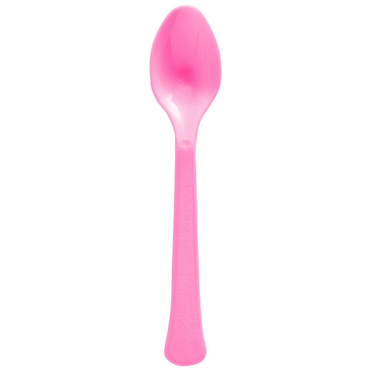 Bright Pink Plastic Spoon, 20-ct - Pack of 12