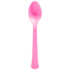 Bright Pink Plastic Spoon, 20-ct - Pack of 12