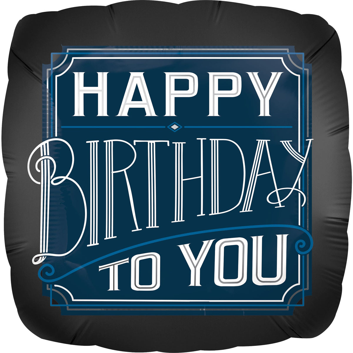Stylish Happy Birthday Metallic Balloon - 18-inch Foil - Pack of 10