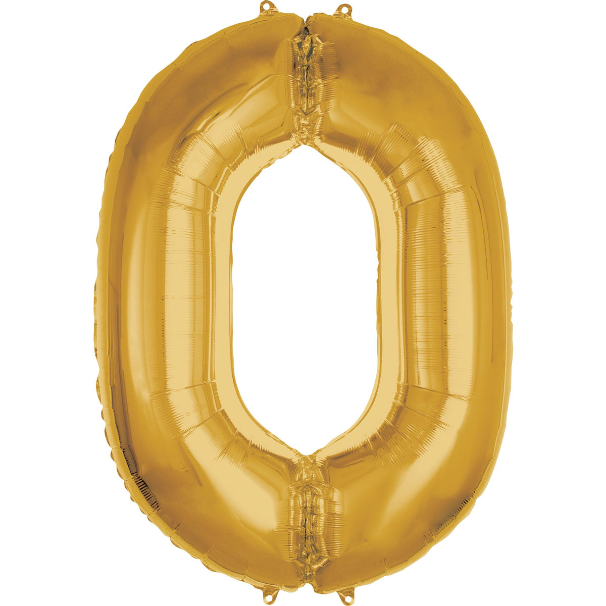 Gold Number 0 Foil Balloon - 50 Inch - Pack of 3