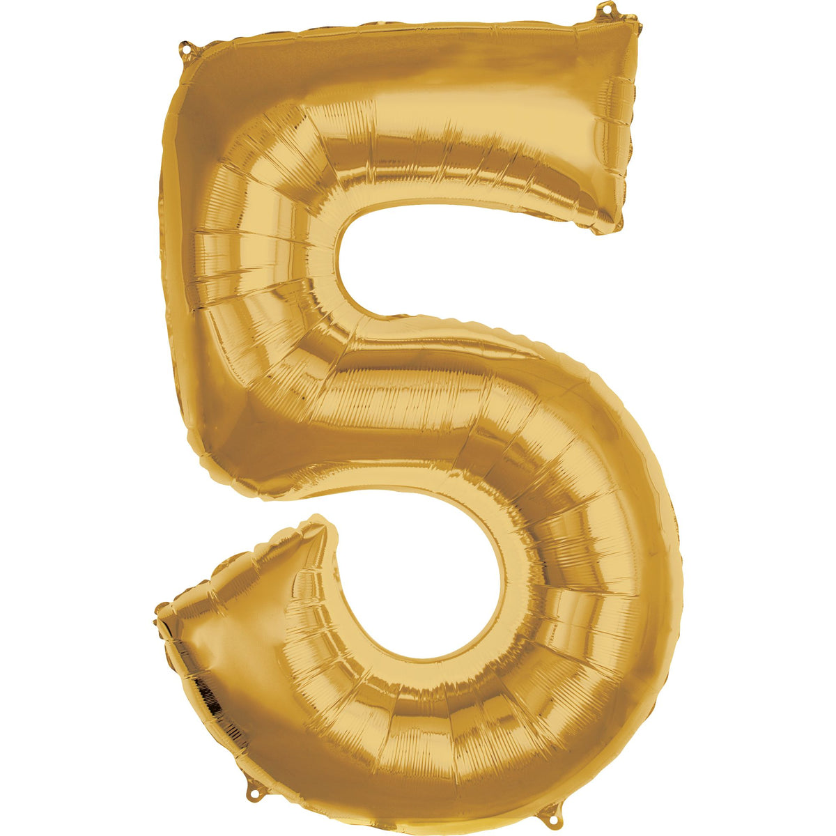 50-Inch Gold Number 5 Foil Balloon - Pack of 3