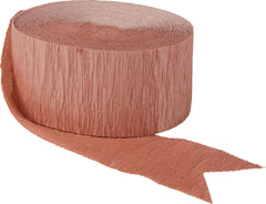 Metallic Rose Gold Crepe Streamer, 81-foot - Pack of 4